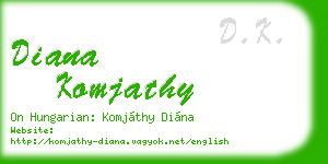 diana komjathy business card