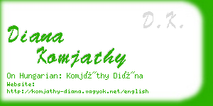 diana komjathy business card